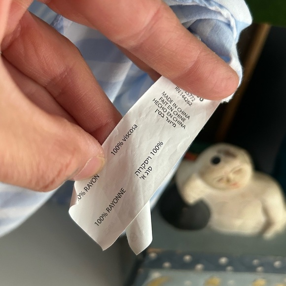 Dex Light Blue and White Striped Casual Short Sleeve Shirt XXL - Picture 12 of 15